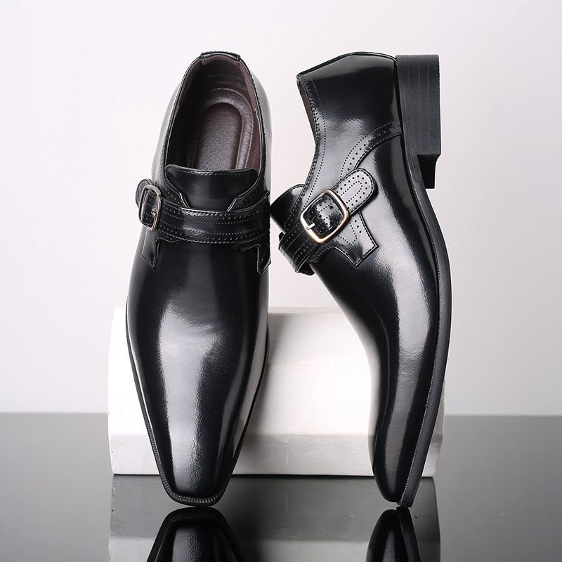 Albie | Men’s Patent Monk Strap Shoes