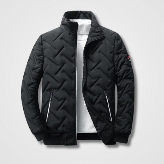 Axton | Men’s Quilted Bomber Jacket with High Collar