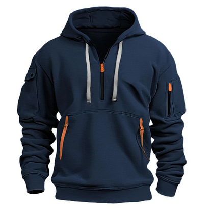 Orvane | Men’s Urban Utility Hoodie with Half-Zip Design