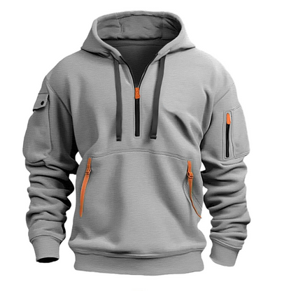 Orvane | Men’s Urban Utility Hoodie with Half-Zip Design
