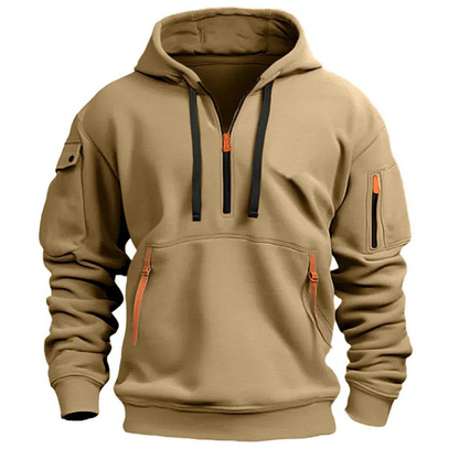 Orvane | Men’s Urban Utility Hoodie with Half-Zip Design
