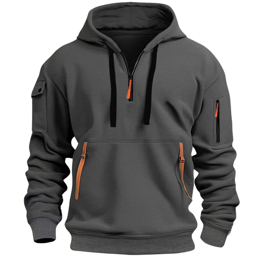 Orvane | Men’s Urban Utility Hoodie with Half-Zip Design