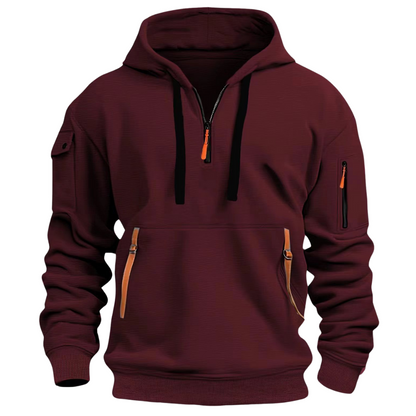 Orvane | Men’s Urban Utility Hoodie with Half-Zip Design