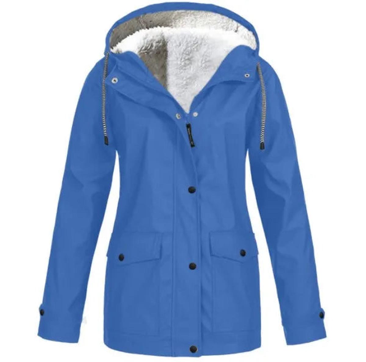Aisha | Waterproof Windproof Fleece-Lined Outdoor Jacket with Hood