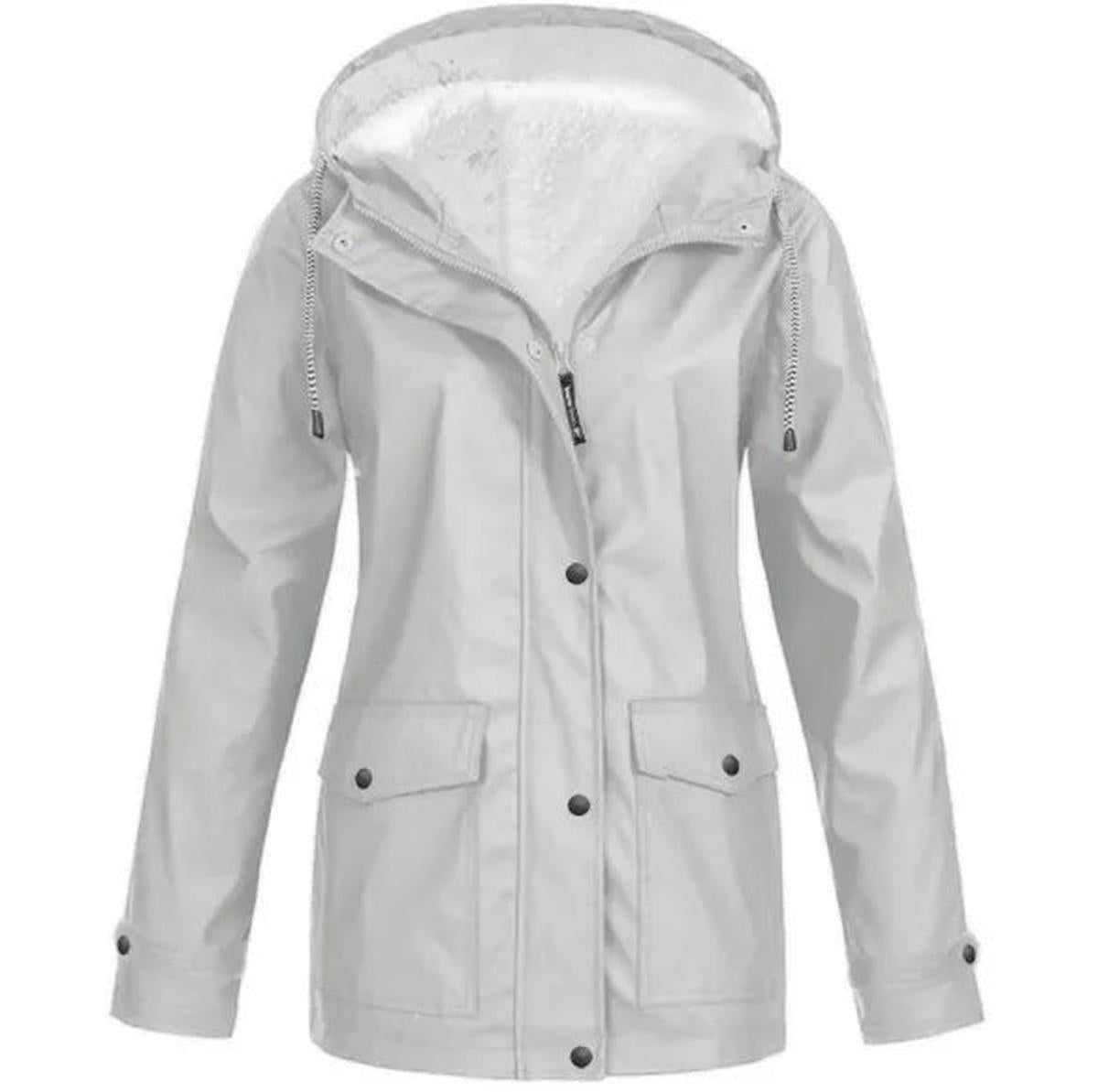 Aisha | Waterproof Windproof Fleece-Lined Outdoor Jacket with Hood