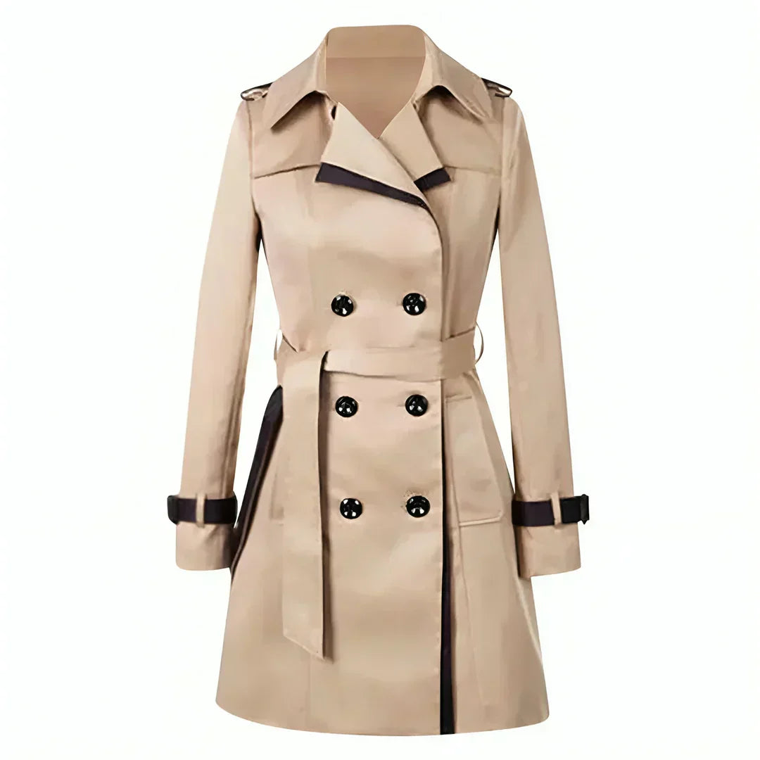 Cortelle | Women’s Short Double-Breasted Trench Coat with Belt