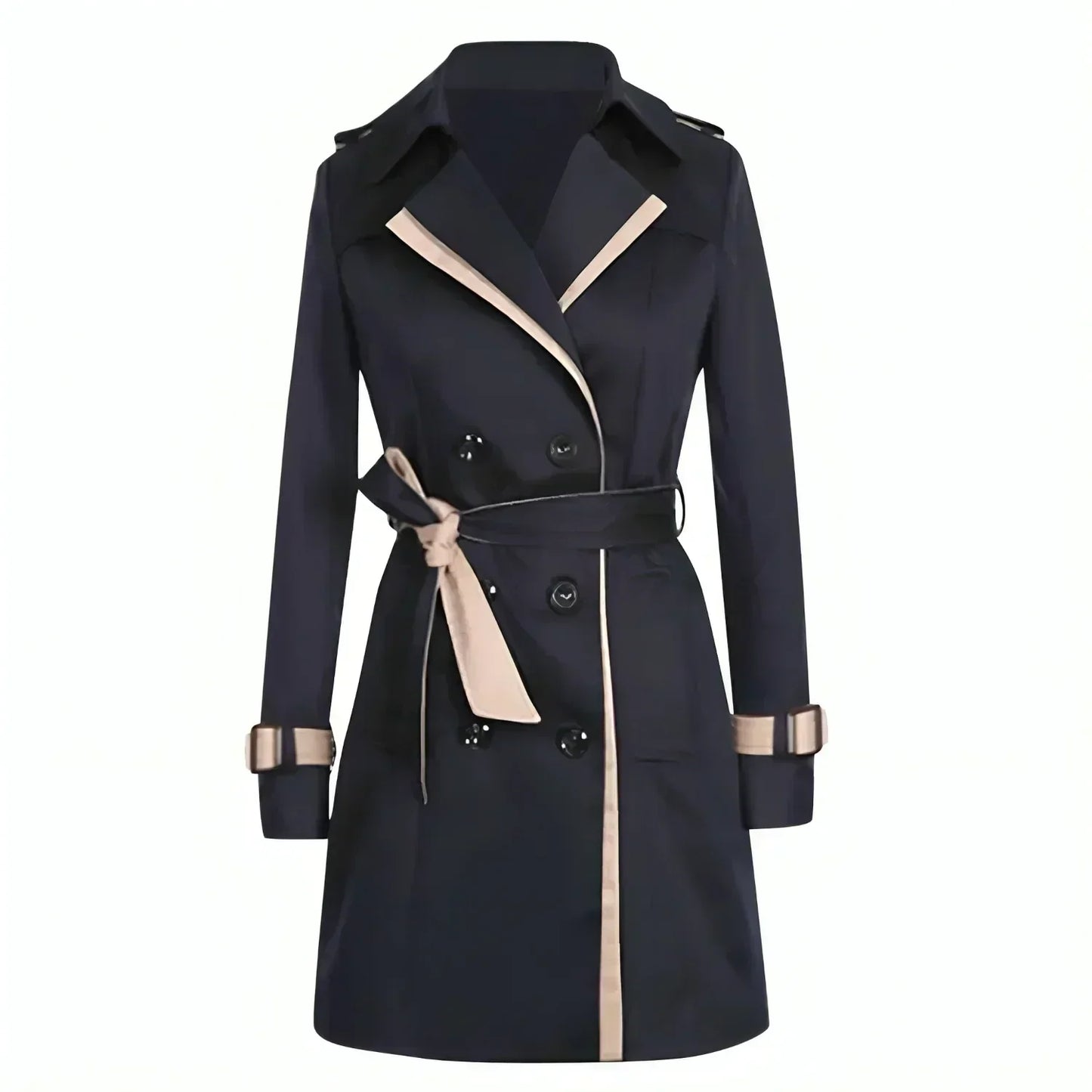 Cortelle | Women’s Short Double-Breasted Trench Coat with Belt