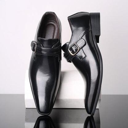Albie | Men’s Patent Monk Strap Shoes