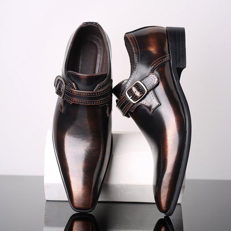 Albie | Men’s Patent Monk Strap Shoes