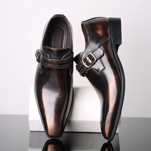 Albie | Men’s Patent Monk Strap Shoes