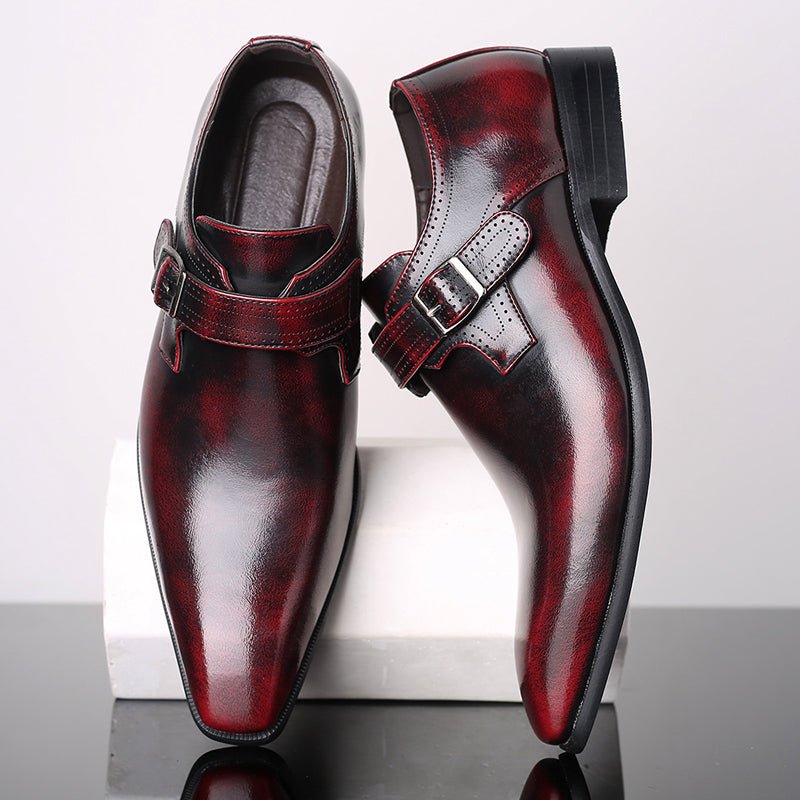 Albie | Men’s Patent Monk Strap Shoes