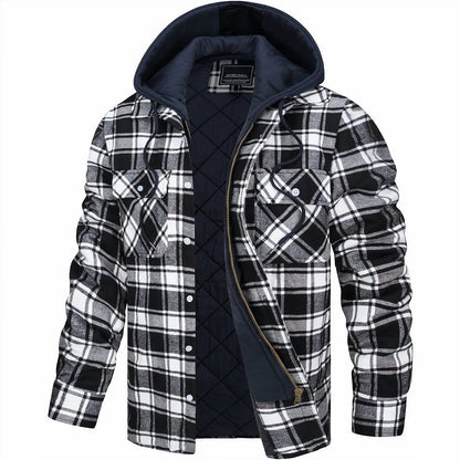 Brenton | Men’s Plaid Hooded Bomber Jacket