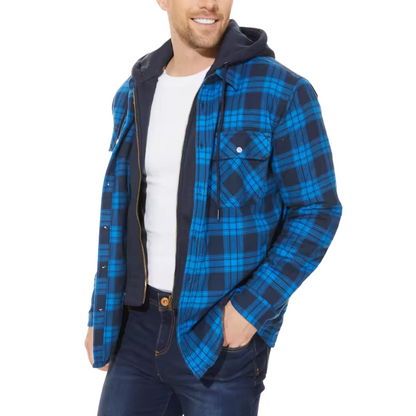 Brenton | Men’s Plaid Hooded Bomber Jacket