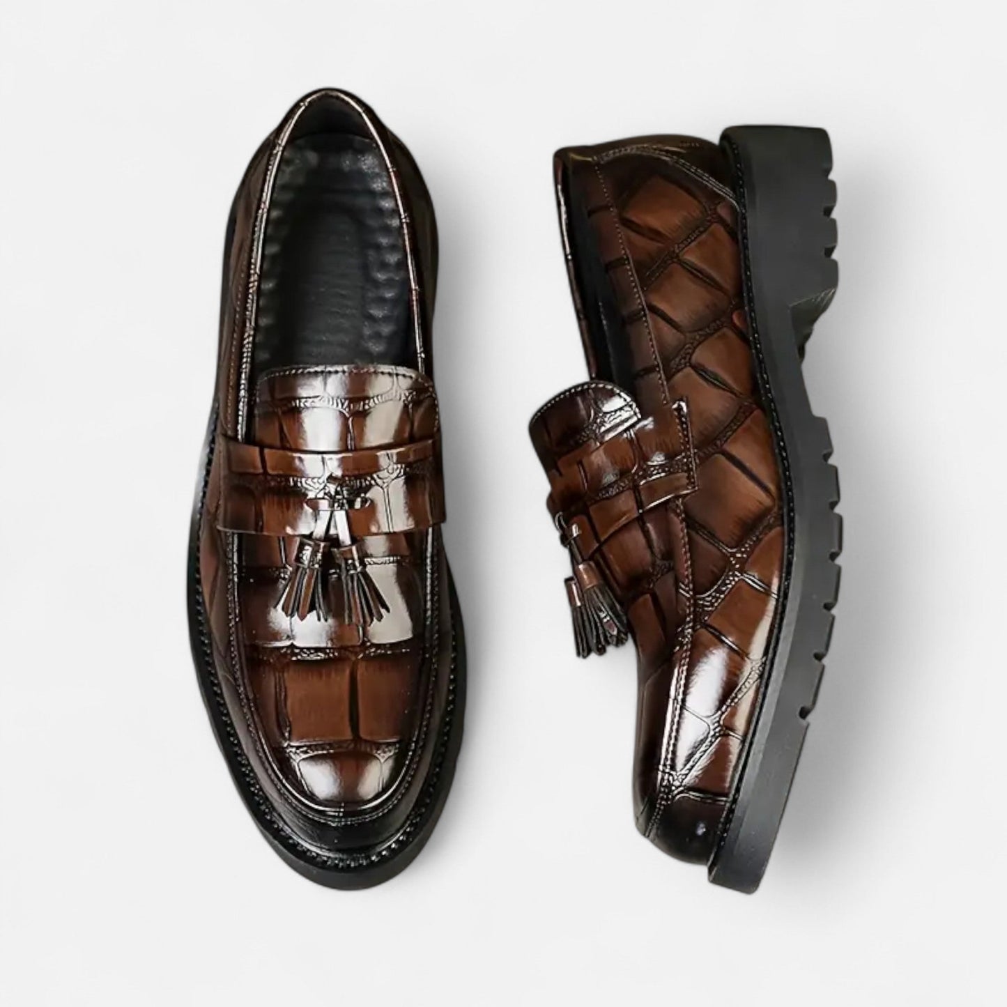 Antonio | Men’s Loafers – Vintage Fringe Elegance