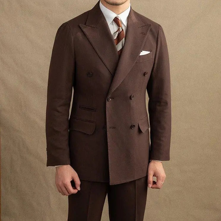 Montreux | Men’s Double-Breasted Two-Piece Suit with Peak Lapel