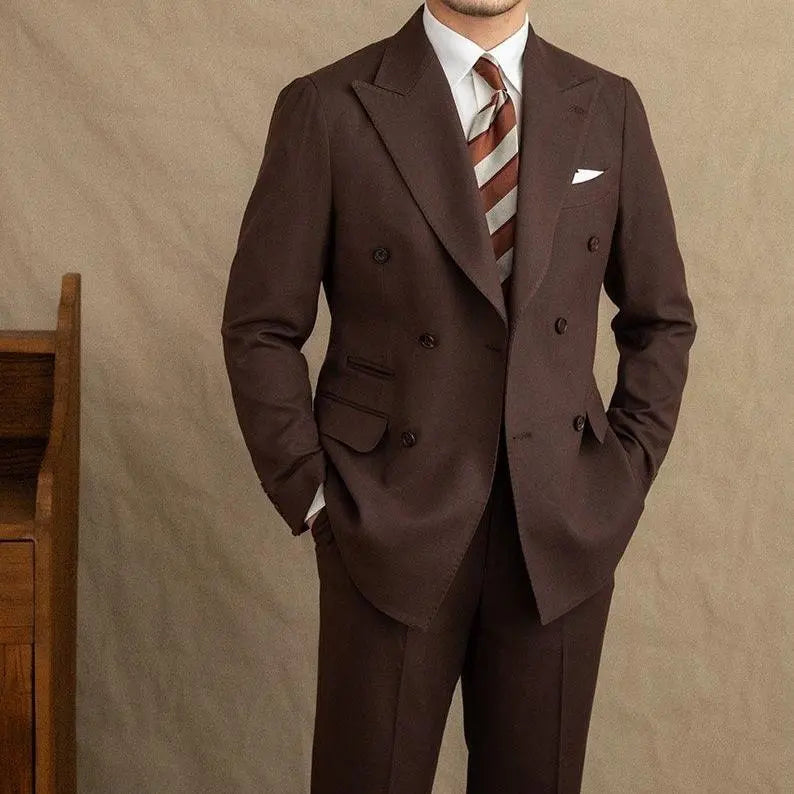 Montreux | Men’s Double-Breasted Two-Piece Suit with Peak Lapel