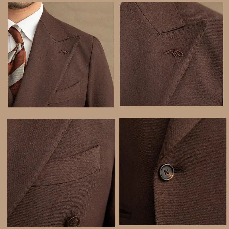 Montreux | Men’s Double-Breasted Two-Piece Suit with Peak Lapel
